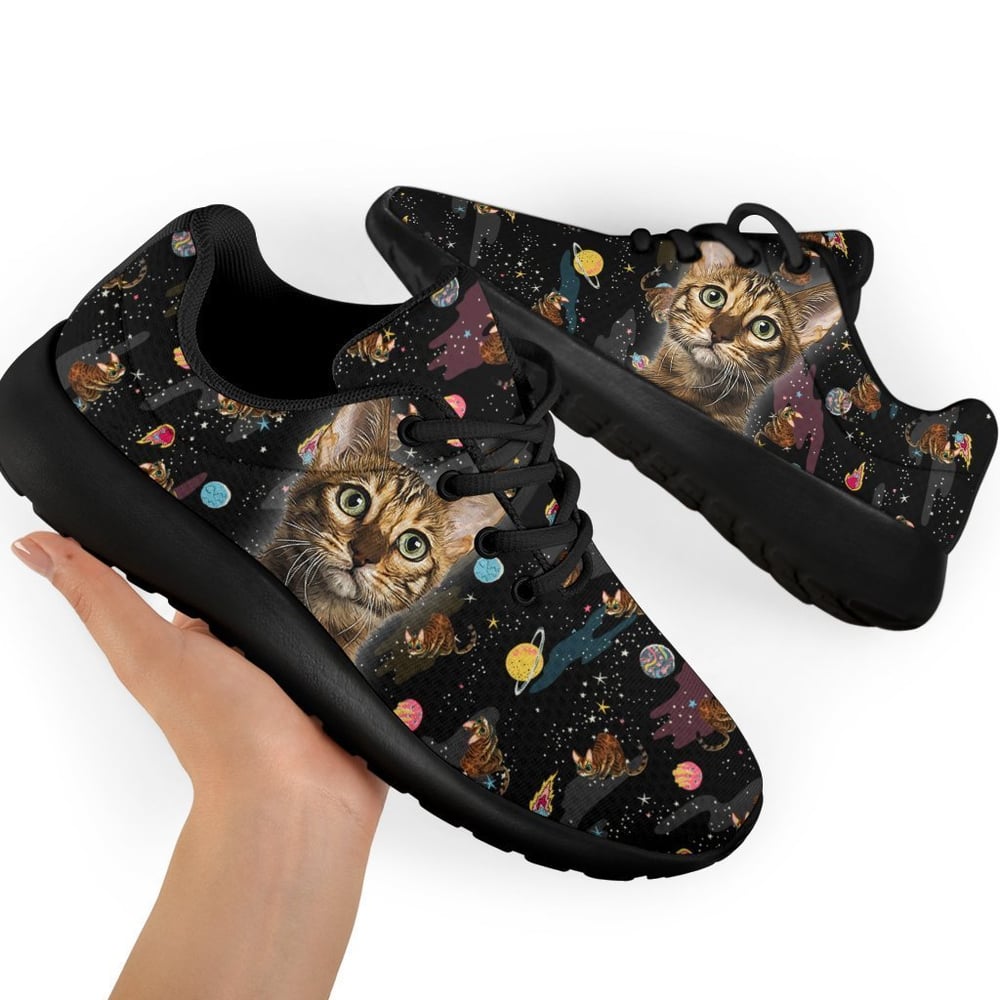 Bengal Cat Sneakers Sporty Shoes Funny For Cat Lover