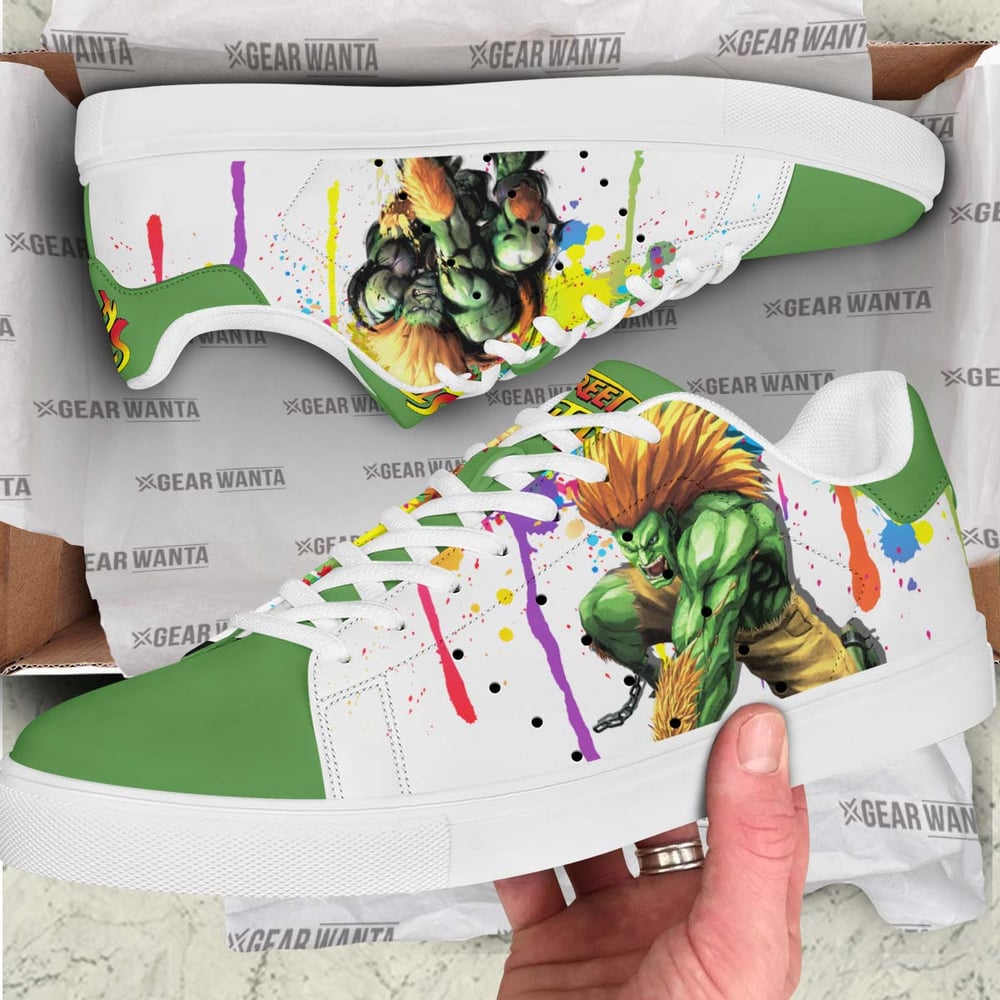 Blanka Stan Shoes Custom Street Fighter Game Shoes