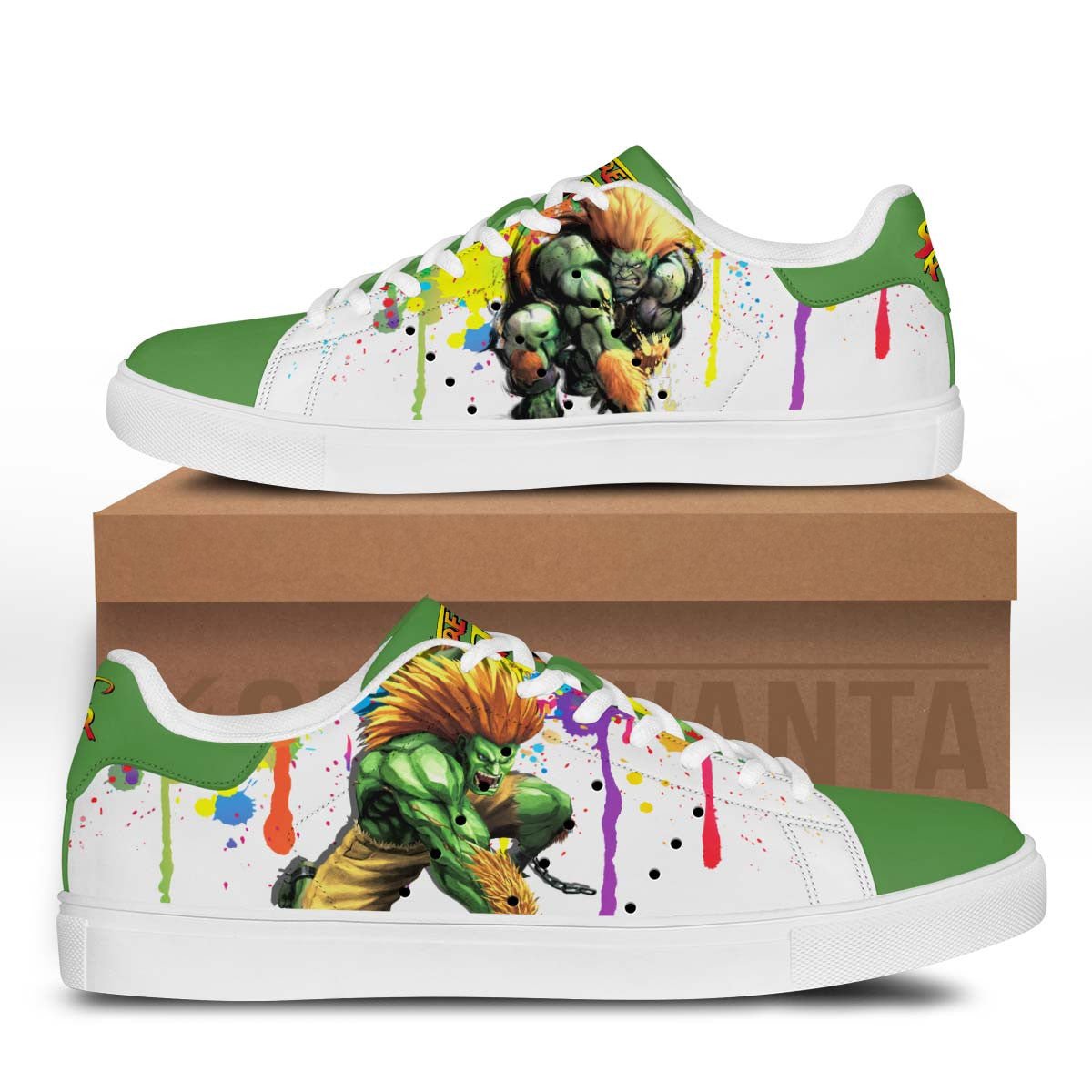 Blanka Stan Shoes Custom Street Fighter Game Shoes