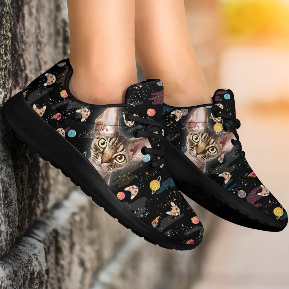 Devon Rex Cat Sneakers Sporty Shoes For Cat Lover