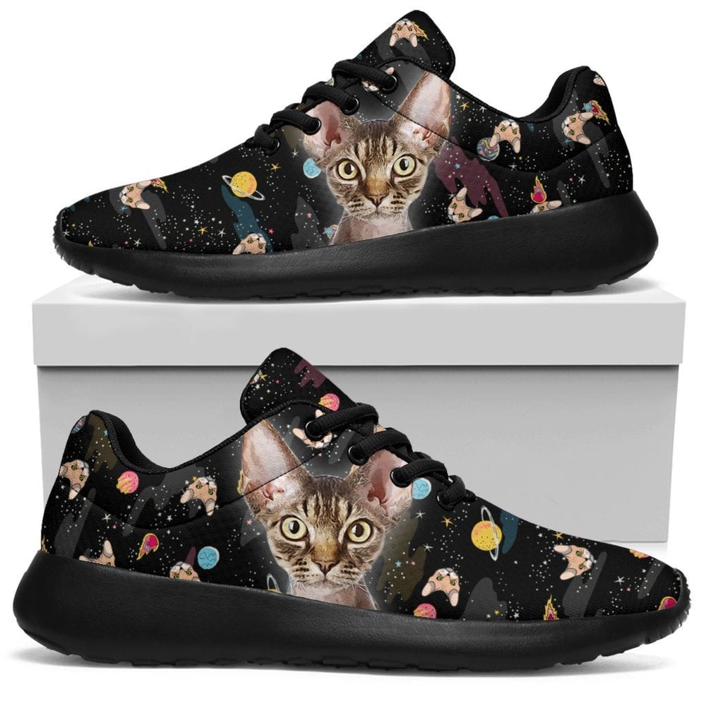 Devon Rex Cat Sneakers Sporty Shoes For Cat Lover