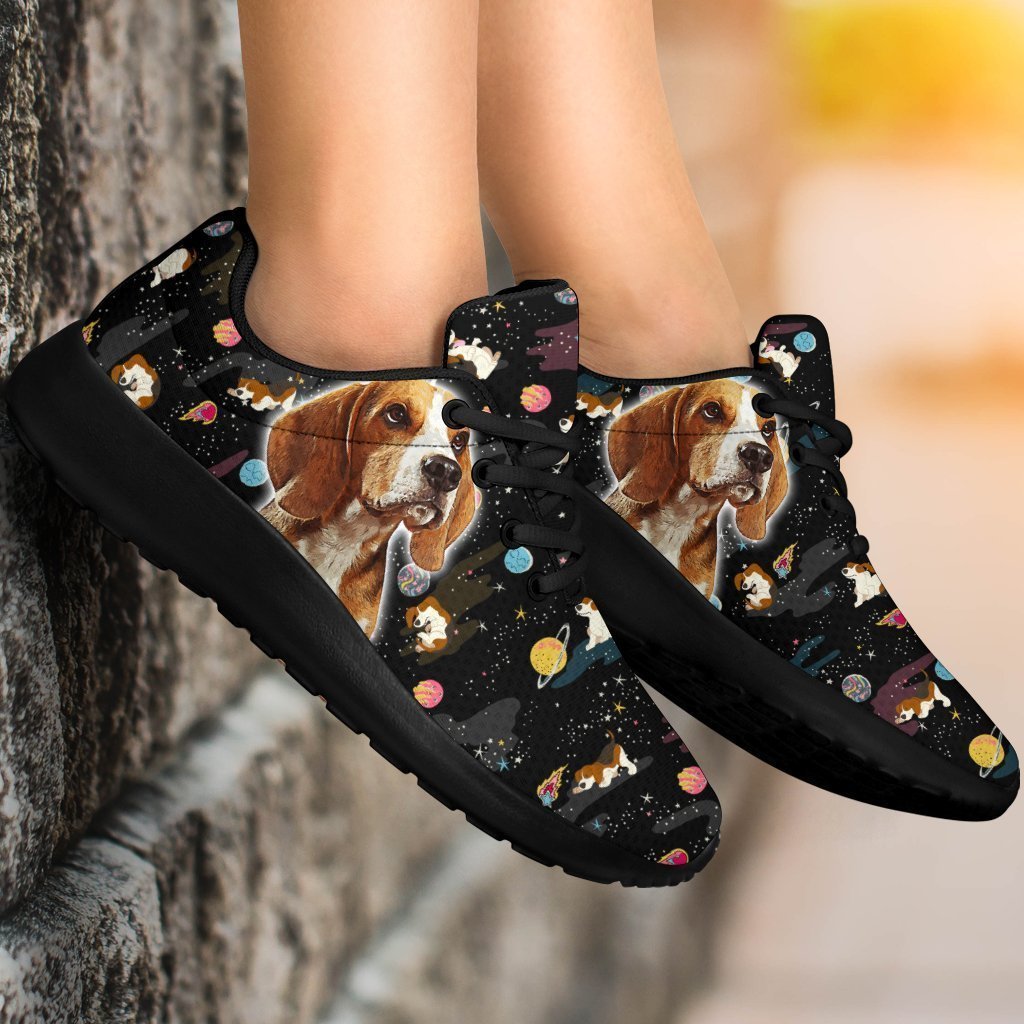 Dog Beagle Sneakers Sporty Shoes Funny