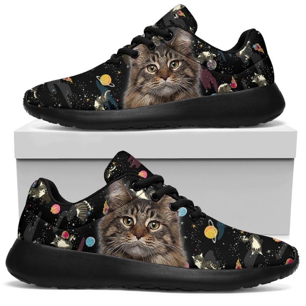 Maine Coon Cat Sneakers Sporty Shoes For Cat Lover