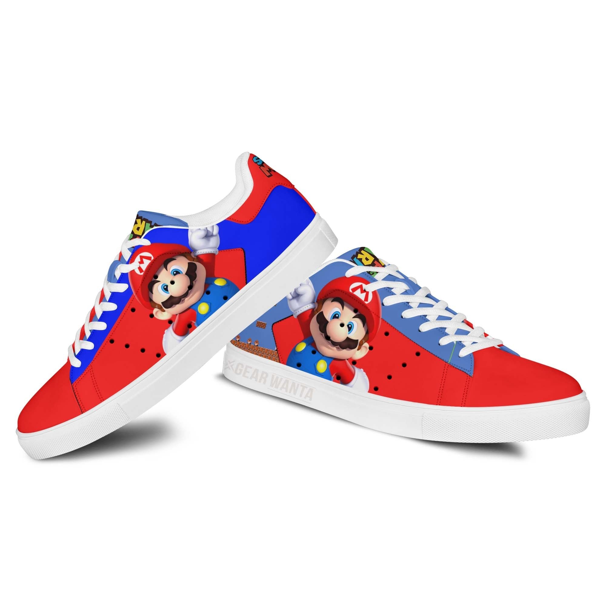 Mario Stan Shoes Custom Super Mario Game Shoes