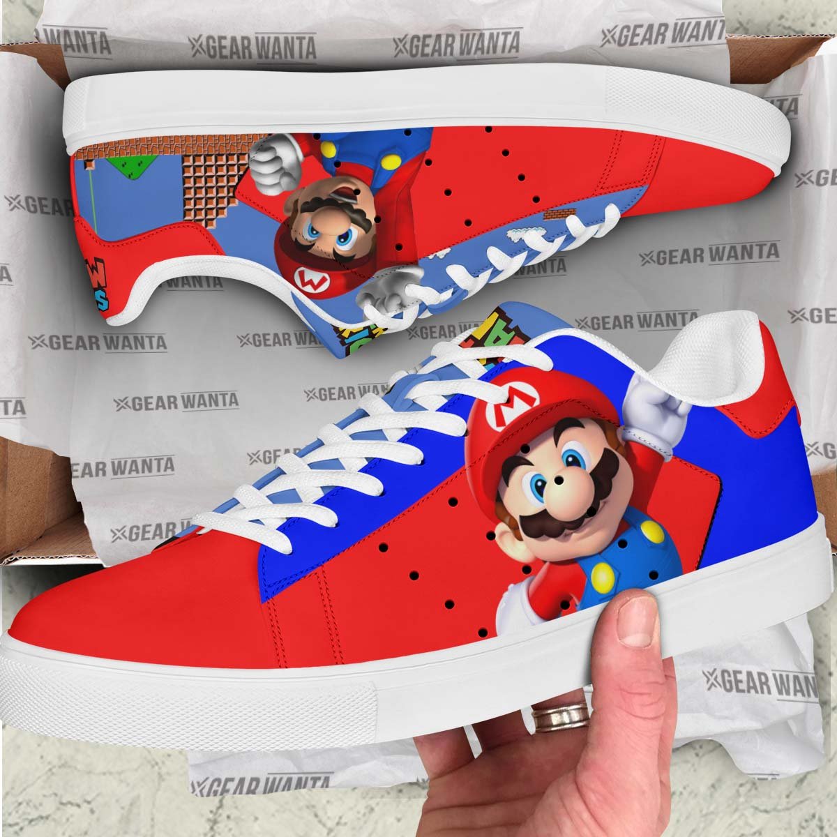 Mario Stan Shoes Custom Super Mario Game Shoes