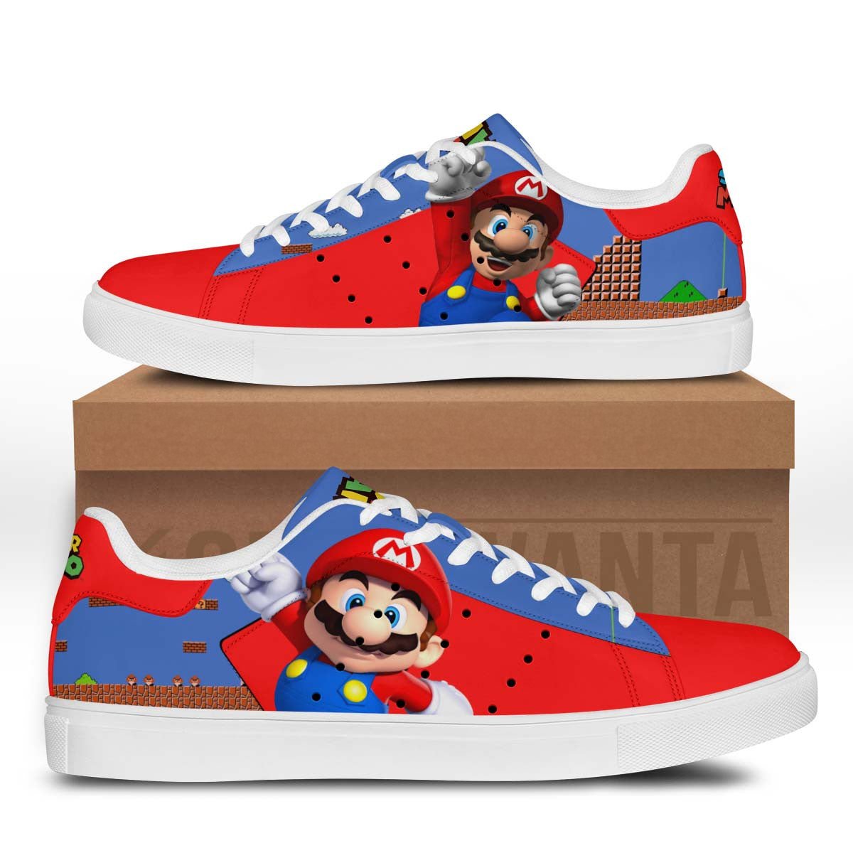 Mario Stan Shoes Custom Super Mario Game Shoes