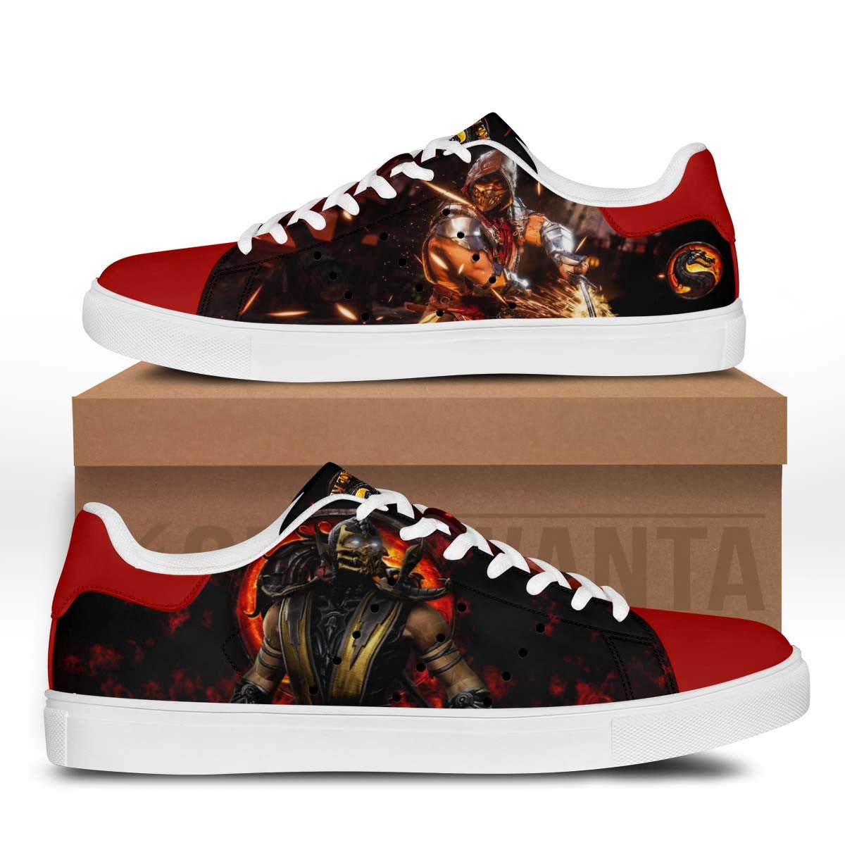 Mortal Kombat Scorpion Stan Shoes Custom