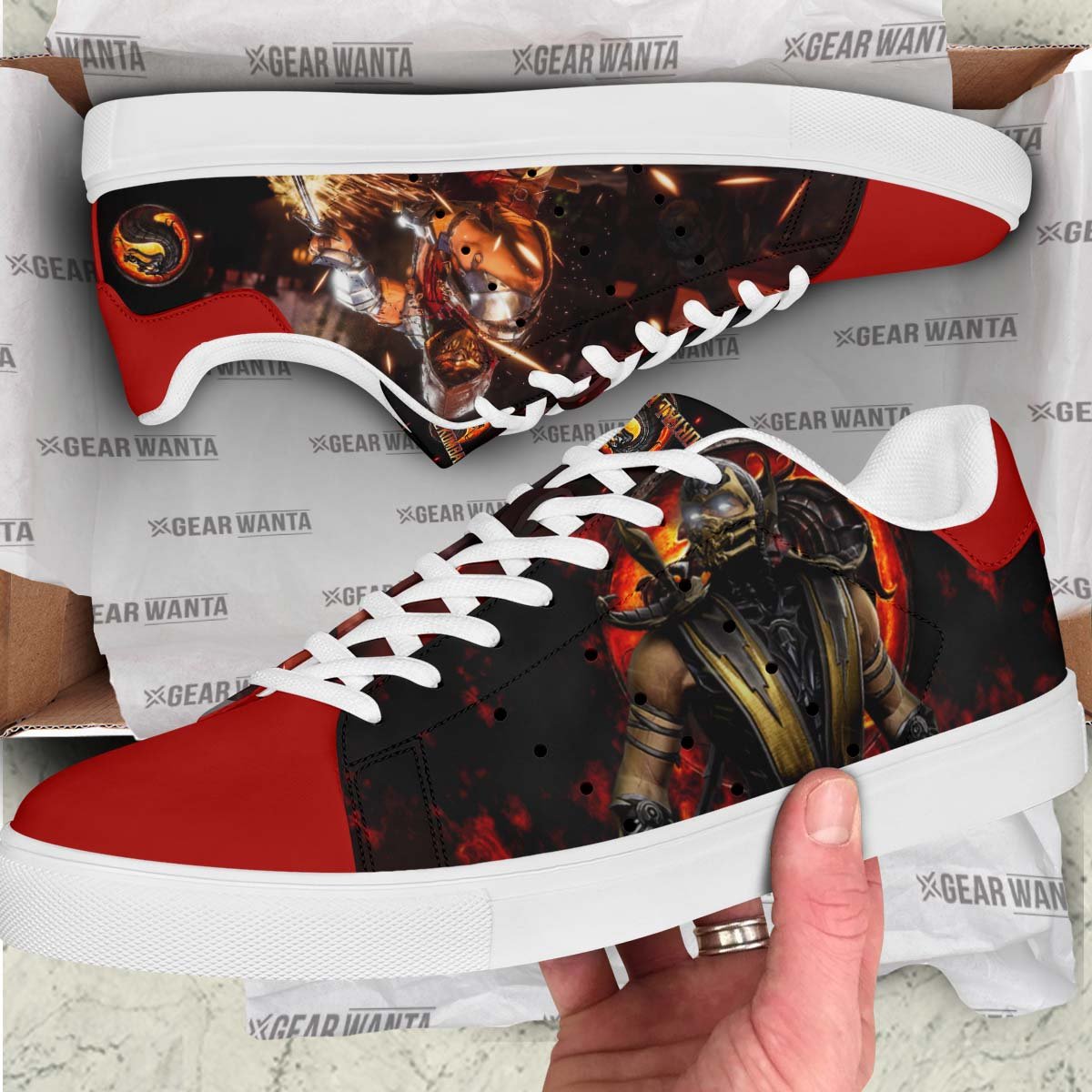 Mortal Kombat Scorpion Stan Shoes Custom