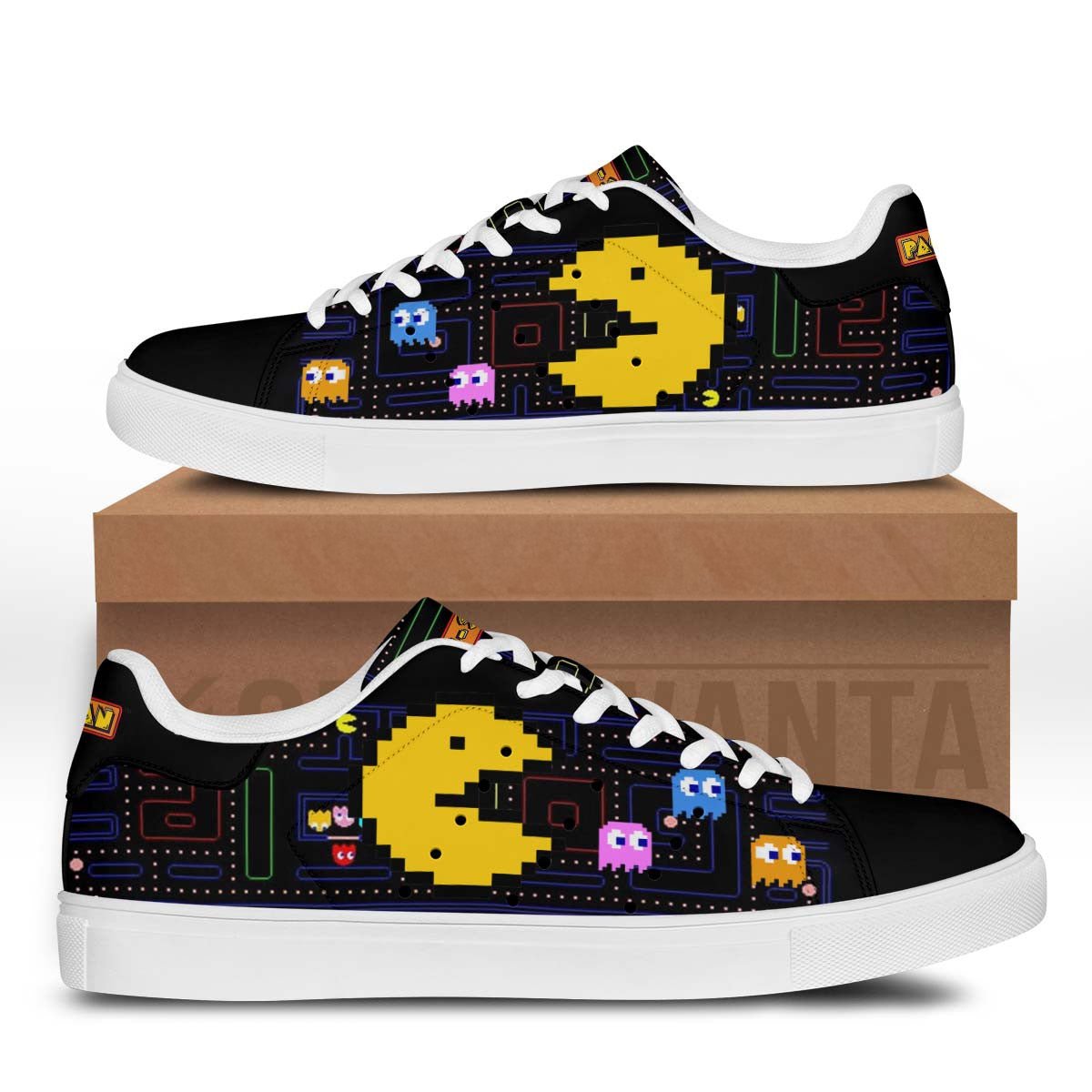 Pacman Stan Shoes Custom Pacman Game Shoes