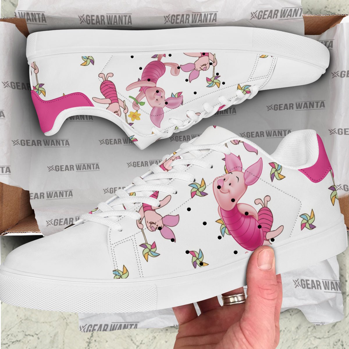 Pigglet Stan Shoes Custom Winnie The Pooh Sneakers