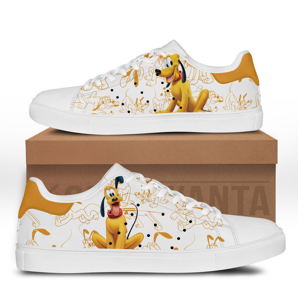 Pluto Stan Shoes Custom Mickey Mouse Clubhouse Cartoon Shoes