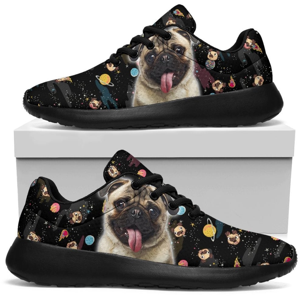 Pug Sneakers Sporty Shoes Funny For Pug Dog Lover