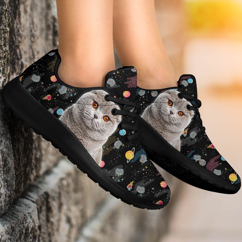 Scottish Fold Cat Sneakers Sporty Shoes For Cat Lover