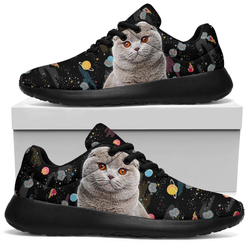 Scottish Fold Cat Sneakers Sporty Shoes For Cat Lover