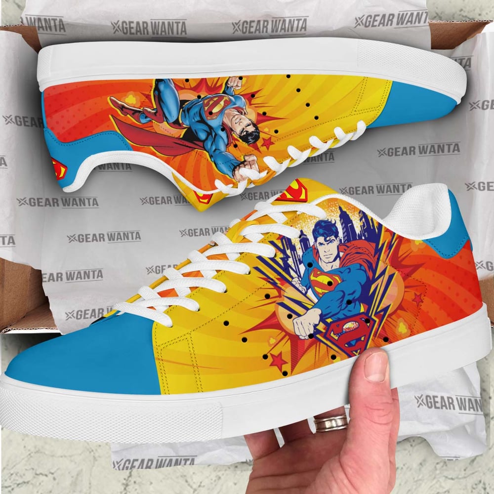 Super Man Stan Shoes Custom Super Heroes Cartoon Shoes