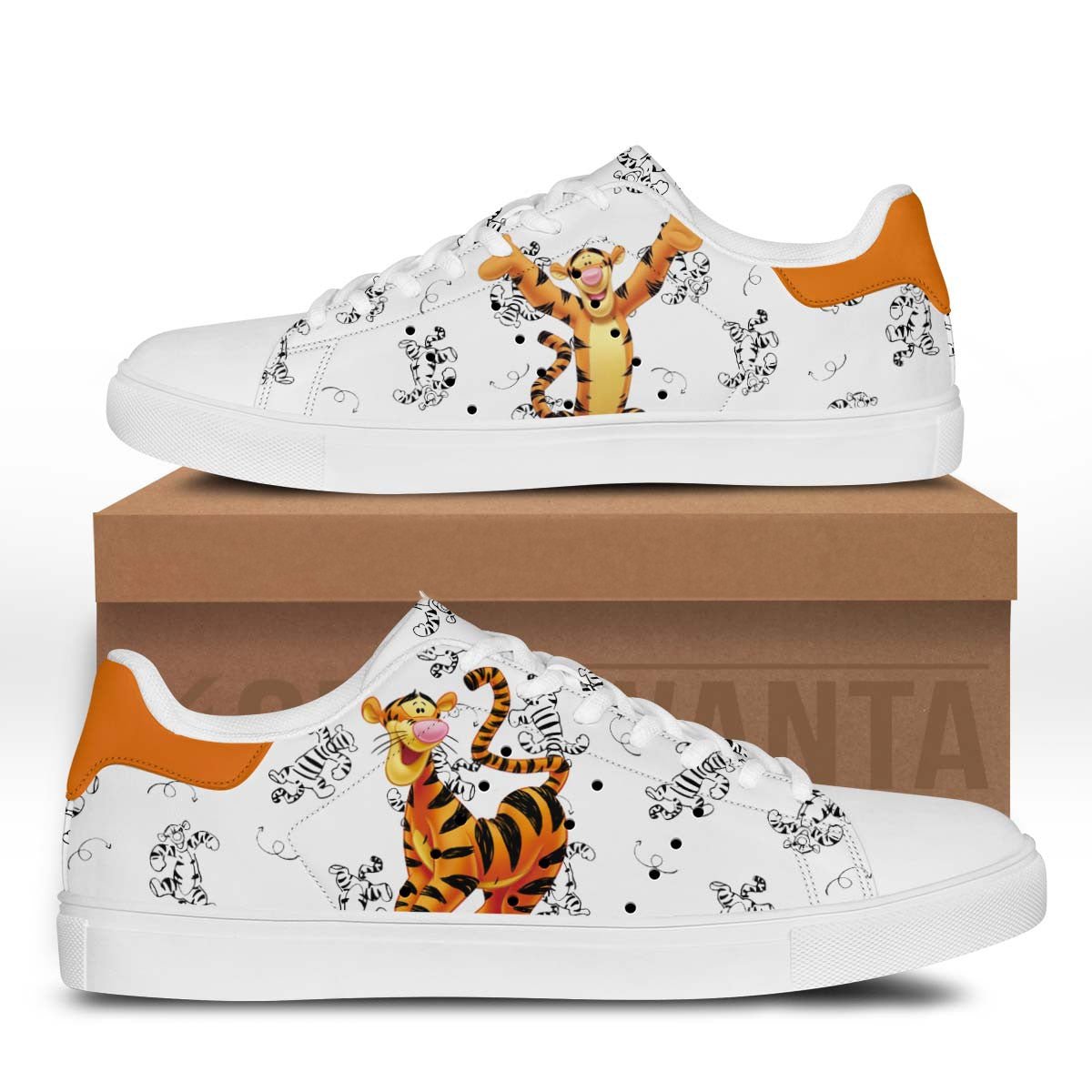 Tiger Stan Shoes Custom Winnie The Pooh Cartoon Shoes