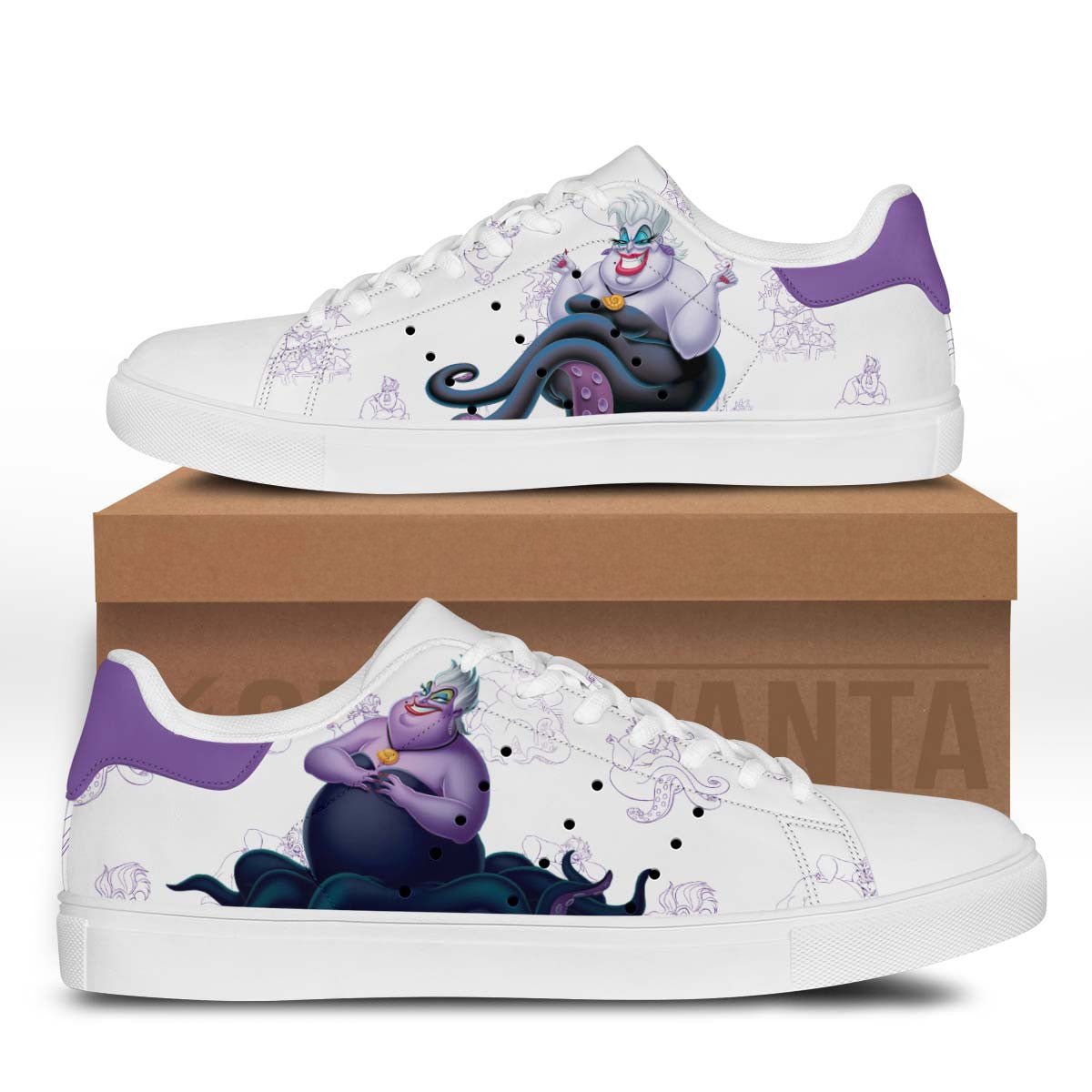 Ursula Stan Shoes Custom The Little Mermaid Cartoon Shoes