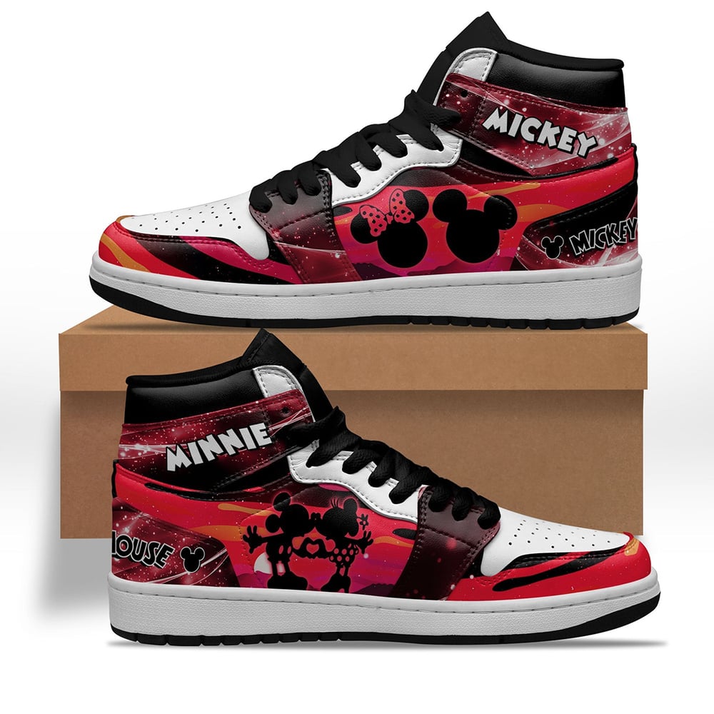 Mickey and Minnie Silhouette Shoes Custom For Fans Sneakers