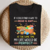 Funny Reading Books Yarn Knitting Crochet Crocheting Lover T Shirt 2