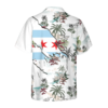 Navy Chicago Tropical Palm Island Men Hawaiian Shirt 3