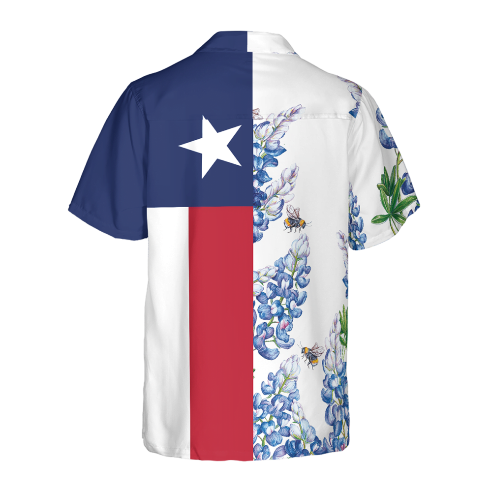 Royal Blue Bluebonnet Texas Hawaiian Shirt