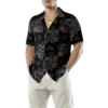 Seamless Gothic Skull With Butterfly Goth Men Hawaiian Shirt 5