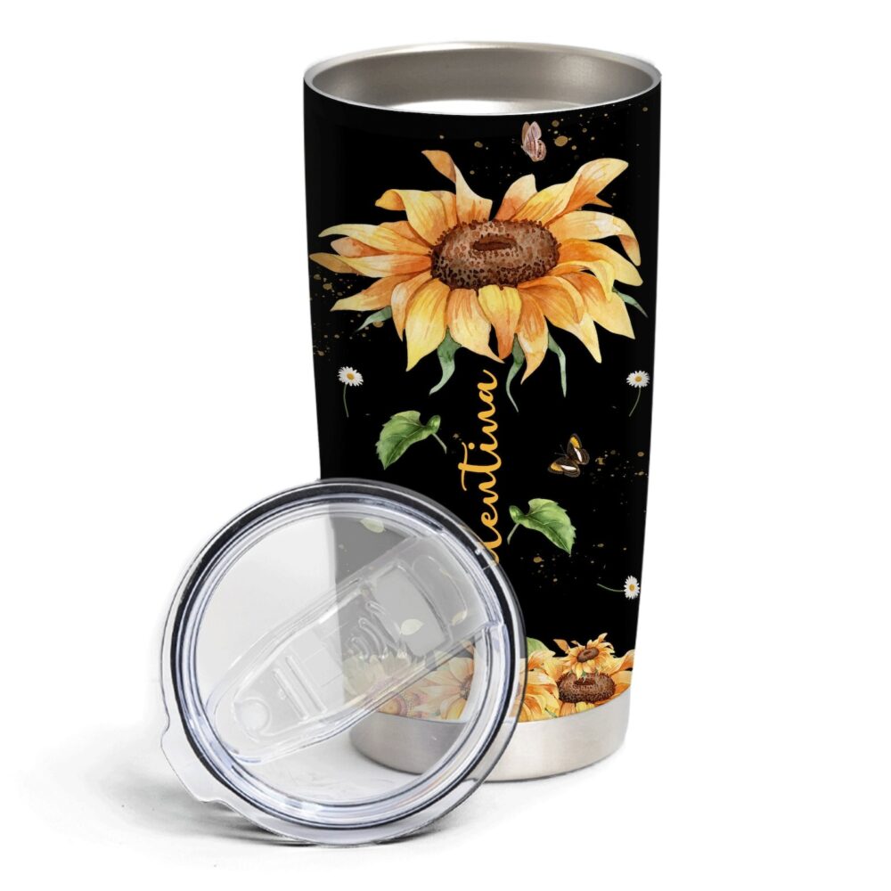 Sunflower Sometimes You Forget You’re Awesome Custom Name Tumbler