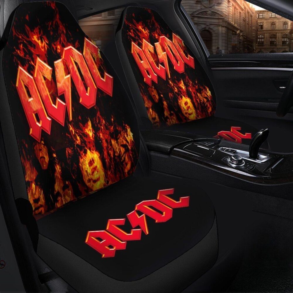 AC/DC Rock Music Band Flame Celebrity Car Seat Covers