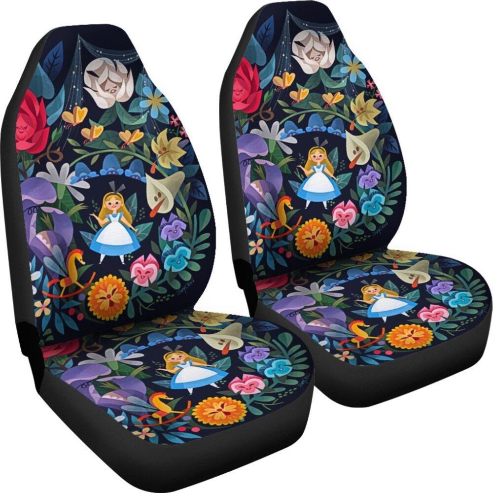 Alice Flower Patterns Alice In The Wonderland DN Cartoon Car Seat Covers AIWCSC12