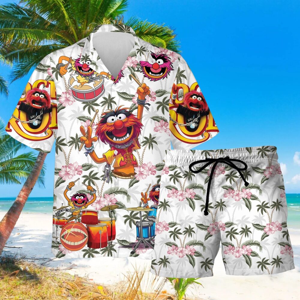 Animal Muppet Pineapple Custom Hawaii Shirt | Tropical  Pineapple Fruit Button Up Shirts