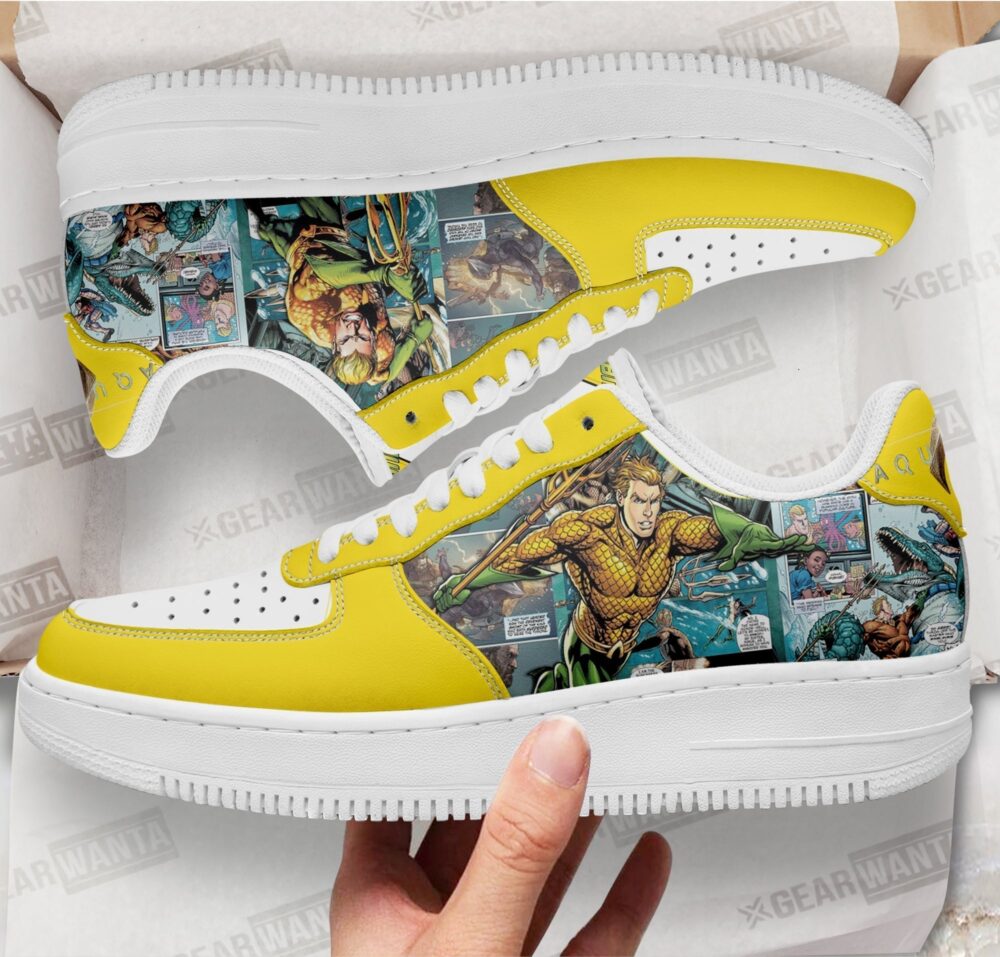 Aquaman Sneakers Custom Superhero Comic Shoes