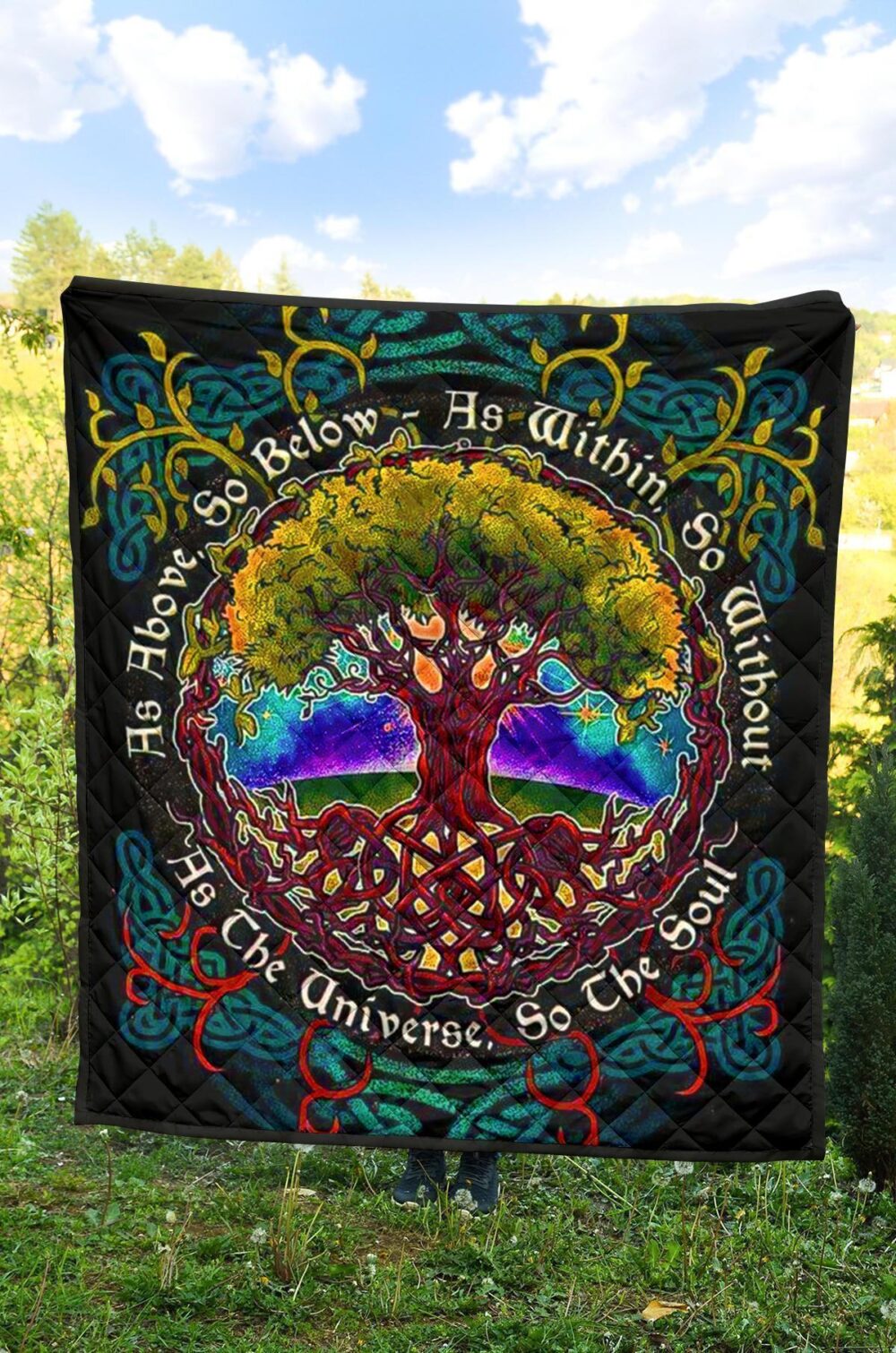 As Above So Below Tree Of Life Quilt Blanket Gift Idea