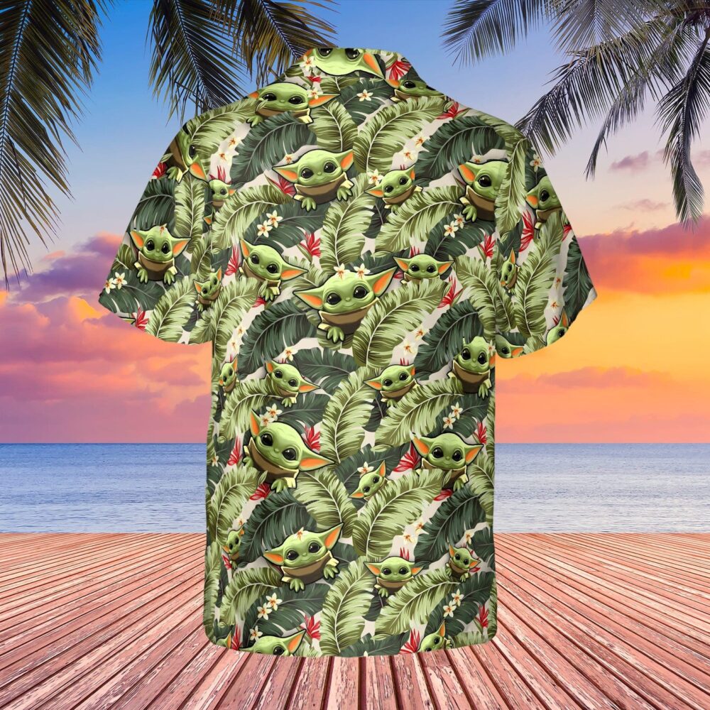 Baby Yoda Custom Hawaii Shirt | Tropical  Star Wars Button Up Shirts