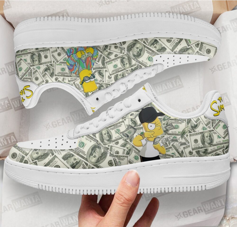 Bart Simpson Sneakers Custom Simpson Cartoon Shoes