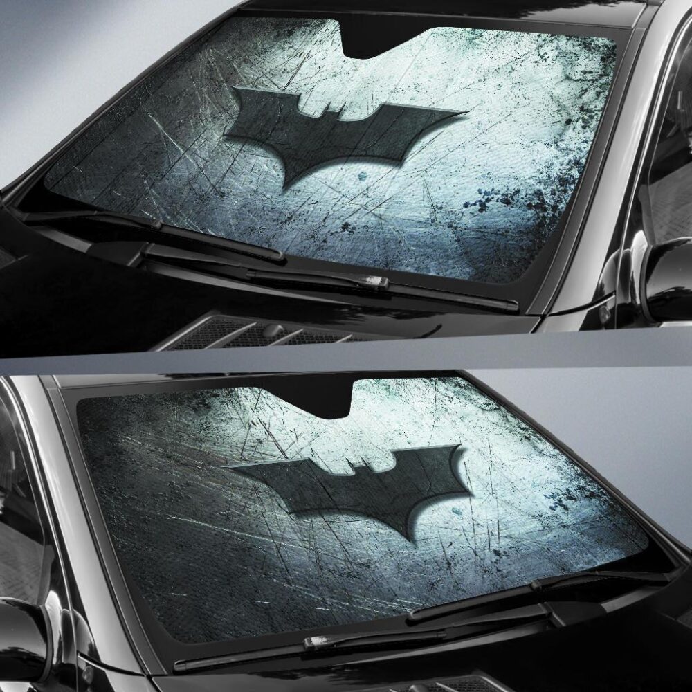 Batman Logo In Dark Theme Car Windshield Sun Shade