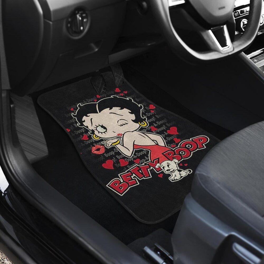 Betty Boop Car Floor Mats | Betty Boop and Dog Cute Art Car Floor Mats Cartoon