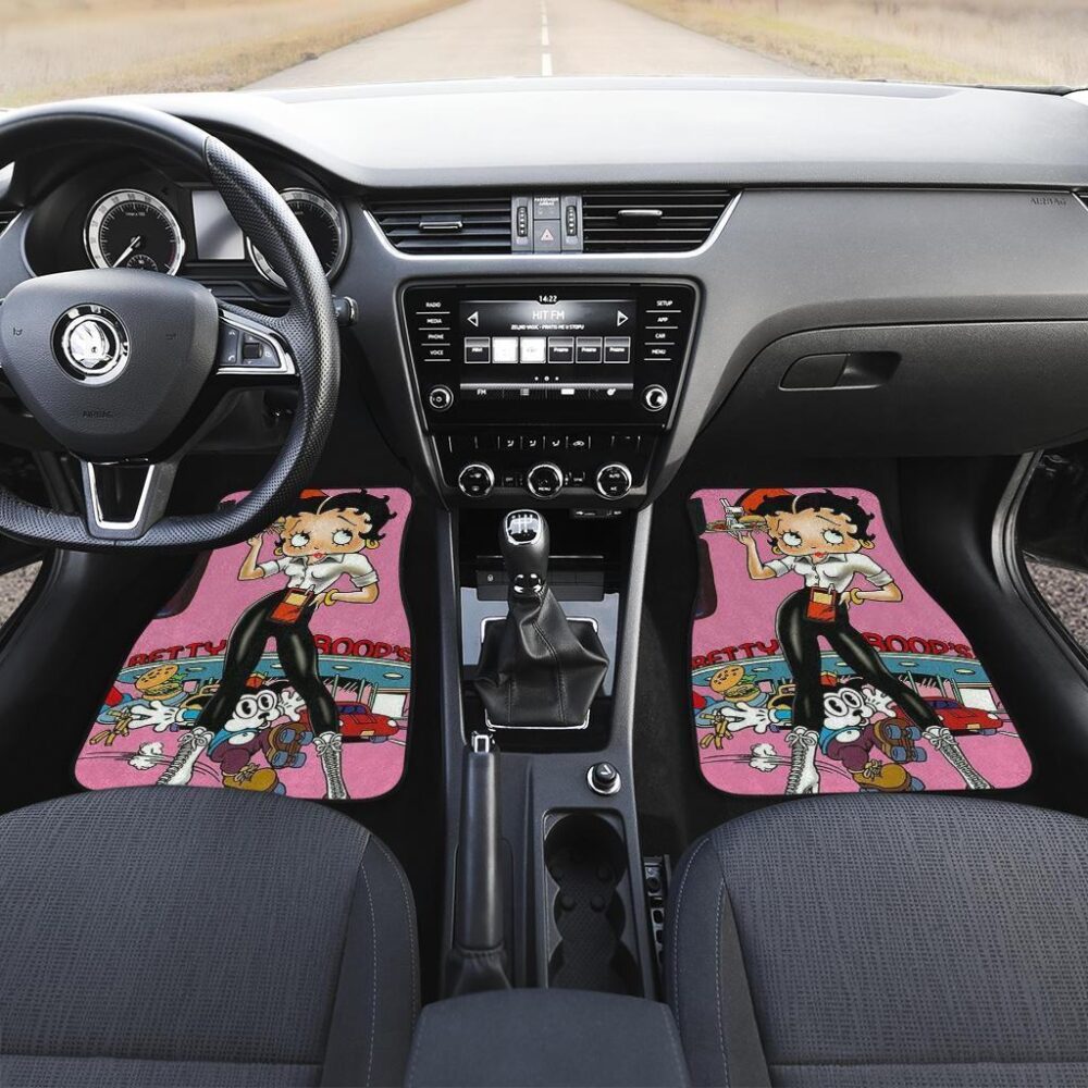 Betty Boop Car Floor Mats | Betty Boop Bartender Cartoon Car Floor Mats