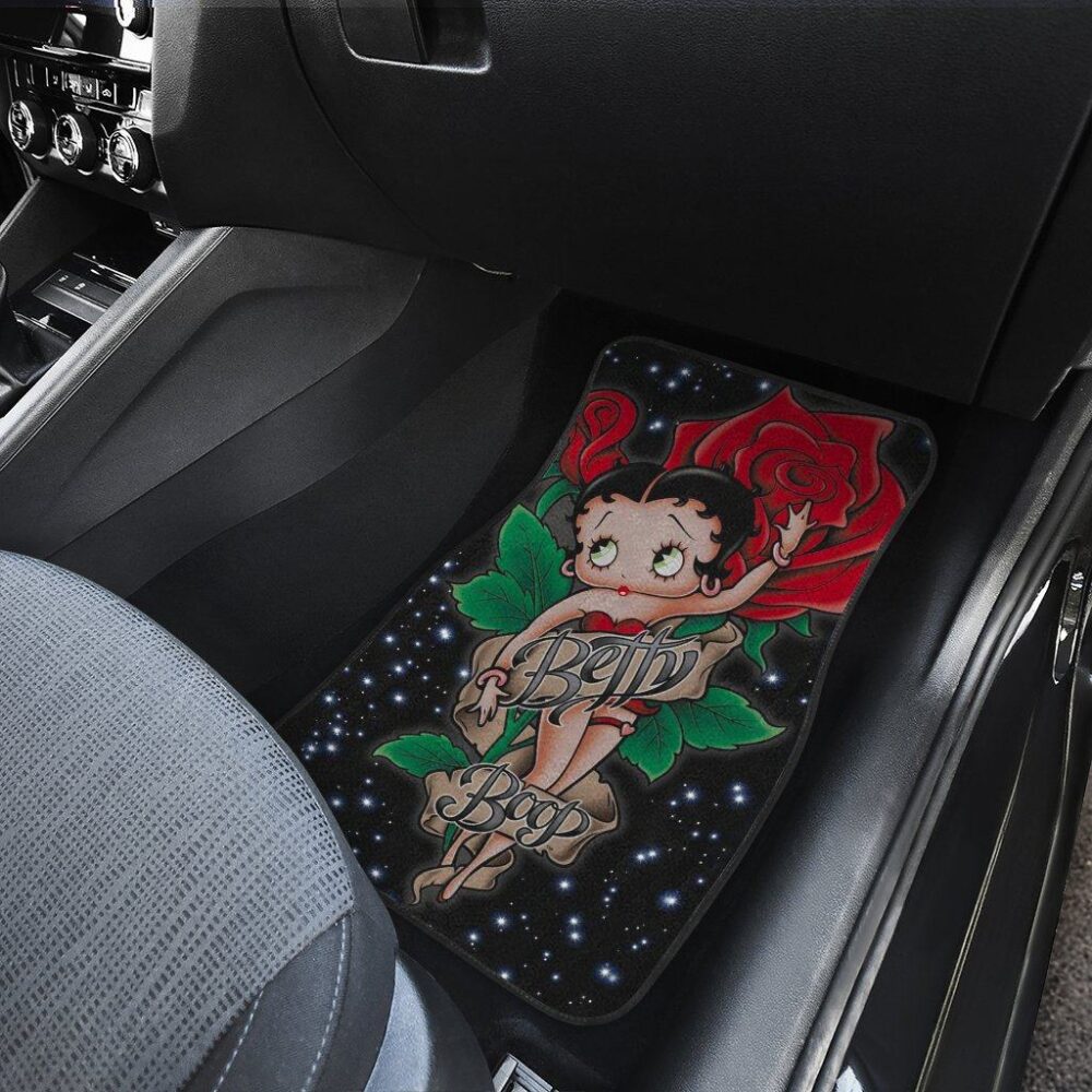 Betty Boop Car Floor Mats | Betty Boop Car Floor Mats Rose Galaxy Cartoon Fan Gift