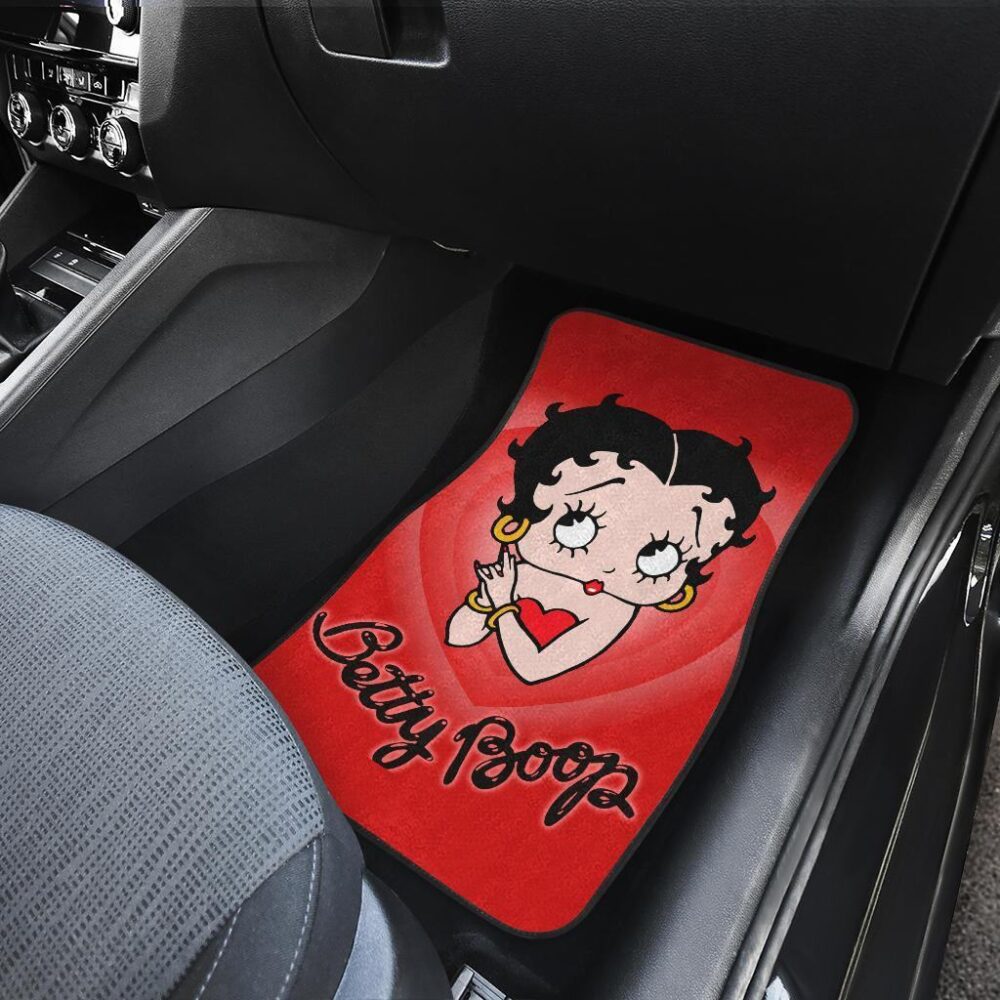 Betty Boop Car Floor Mats | Betty Boop Heart Art Car Floor Mats Cartoon Fan Gift