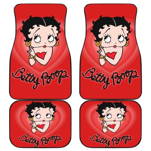 Betty Boop Car Floor Mats | Betty Boop Heart Art Car Floor Mats Cartoon Fan Gift