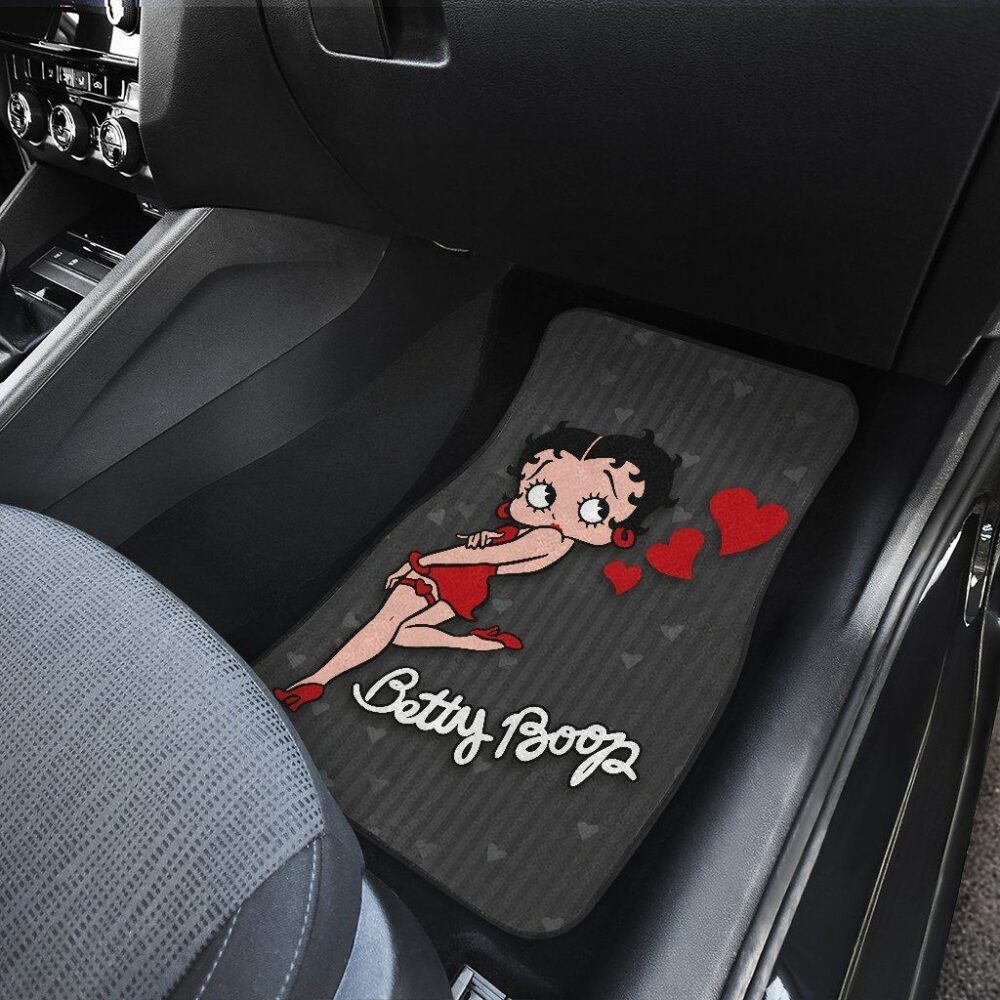 Betty Boop Car Floor Mats | Betty Boop Hearts Cartoon Fan Gift Car Floor Mats