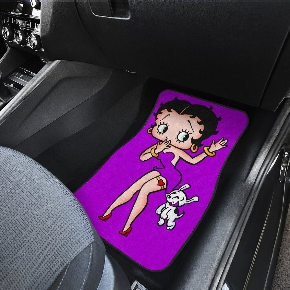 Betty Boop Car Floor Mats | Betty Boop Purple theme Cartoon Car Floor Mats