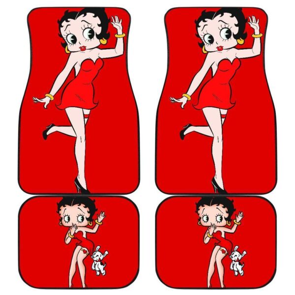 Betty Boop Car Floor Mats | Betty Boop Red Dress Car Floor Mats