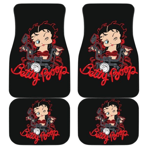 Betty Boop Car Floor Mats | Betty Boop Ride Motorbike Cartoon Car Floor Mats