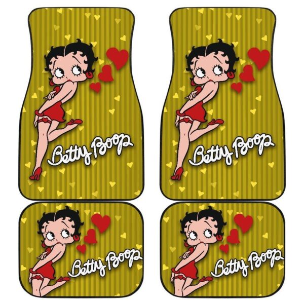 Betty Boop Car Floor Mats | Cartoon Betty Boop Hearts Car Floor Mats Fan Gift