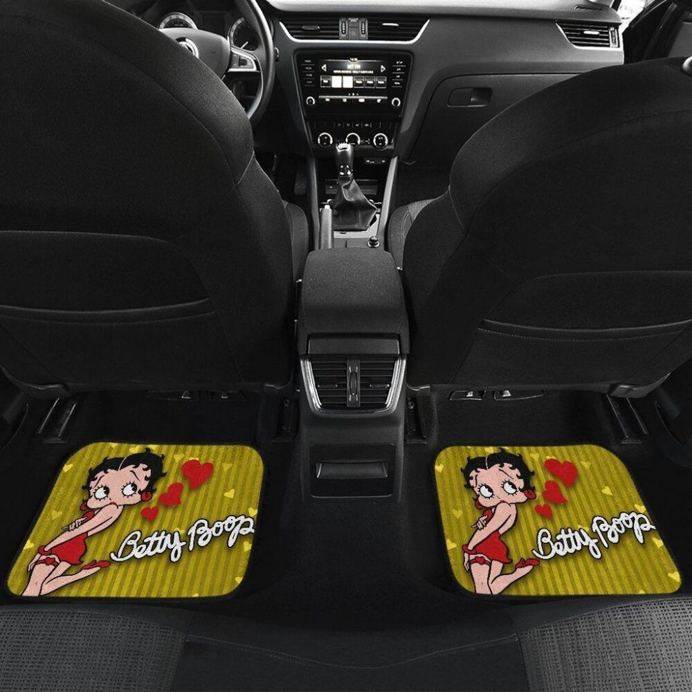 Betty Boop Car Floor Mats | Cartoon Betty Boop Hearts Car Floor Mats Fan Gift