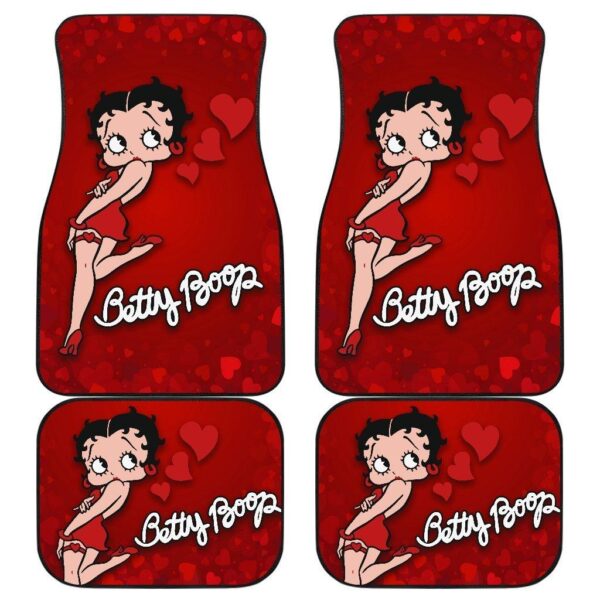 Betty Boop Car Floor Mats | Cartoon Fan Gift Car Floor Mats Betty Boop Hearts