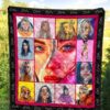 billie eilish quilt blanket funny gift idea for fan 3wlqb