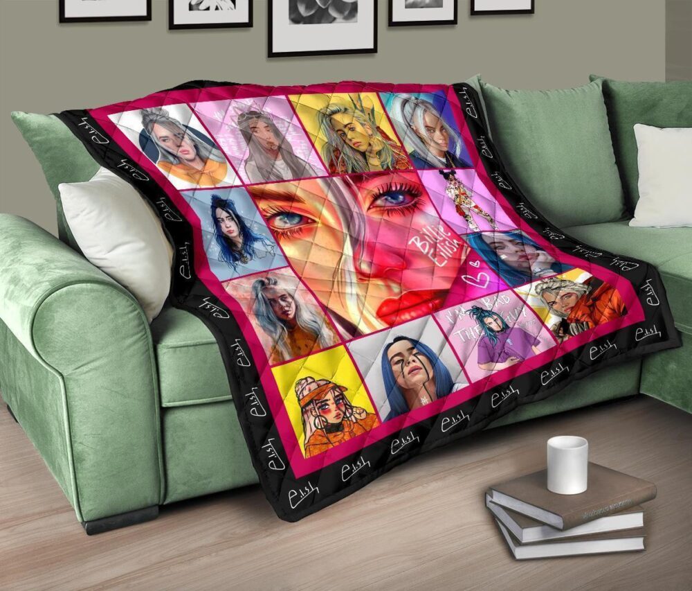 Billie Eilish Quilt Blanket Funny Gift Idea For Fan