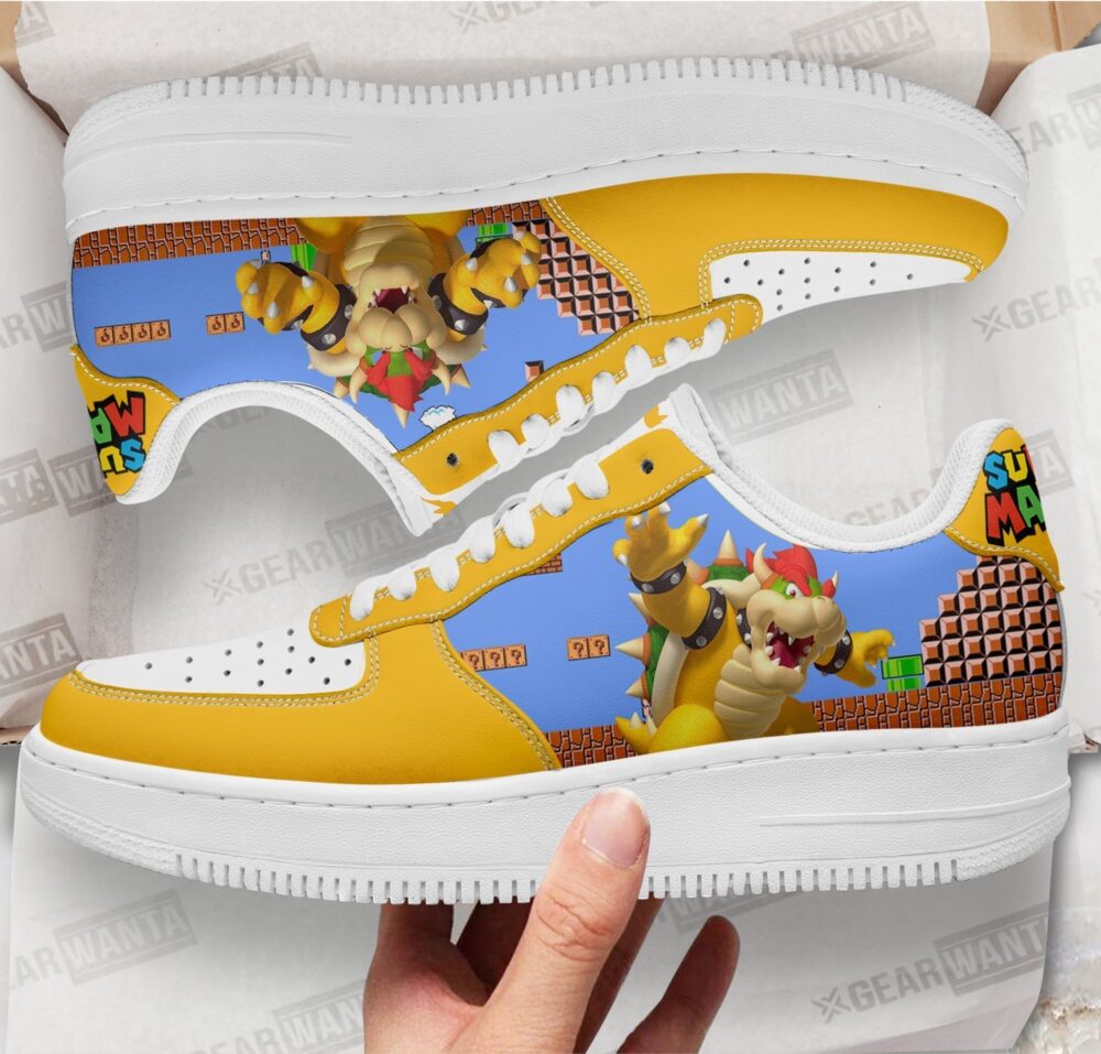 Bowser Super Mario Sneakers Custom For Gamer Shoes